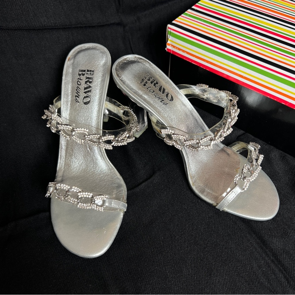 Bravo Browns Silver / Clear High Heels